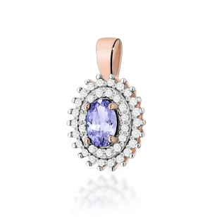 Złota Zawieszka Tanzanit 0,40ct różowe złoto| ERgold