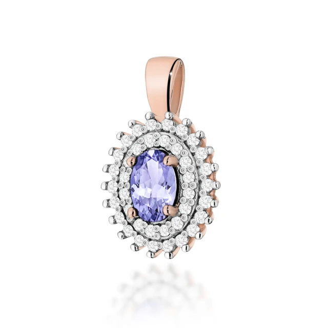 Złota Zawieszka Tanzanit 0,40ct różowe złoto