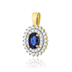 Złota Zawieszka Szafir  0,70ct żółte złoto | ERgold
