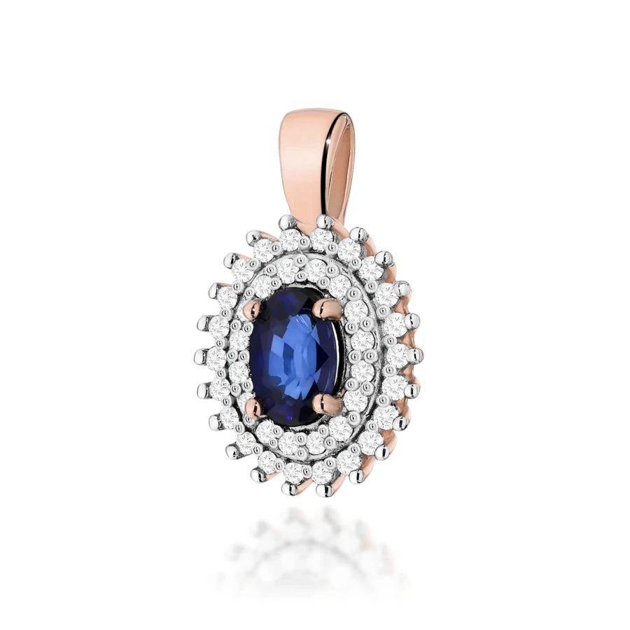 Złota Zawieszka Szafir  0,70ct różowe złoto | ERgold
