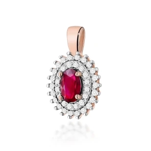 Złota Zawieszka Rubin  0,60ct różowe złoto | ERgold