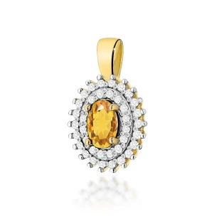 Złota Zawieszka Cytryn  0,60ct żółte złoto | ERgold