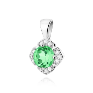 Złota Zawieszka Szmaragd  0,50ct białe złoto | ERgold