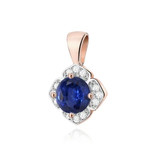 Złota Zawieszka Szafir  0,50ct różowe złoto | ERgold