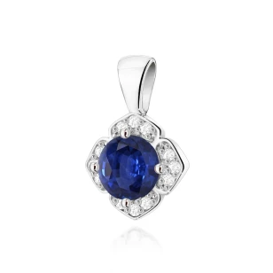 Złota Zawieszka Szafir  0,50ct białe złoto | ERgold