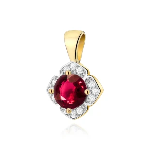 Złota Zawieszka Rubin  0,60ct żółte złoto| ERgold