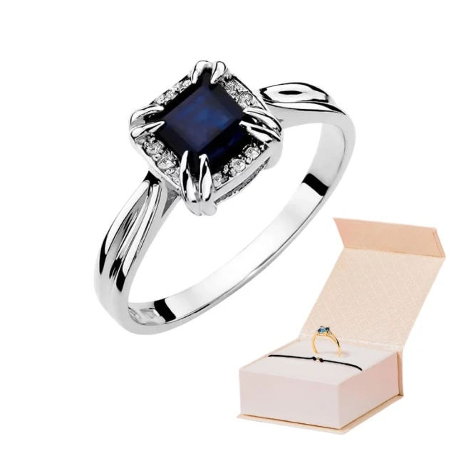 Gold Diamantring Weißgold EW-358 Saphir