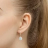 Złote kolczyki z diamentami 585  Topaz 0,50ct | ERgold