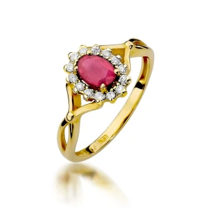 Gold Diamantring EY-182 Rubin | ergold