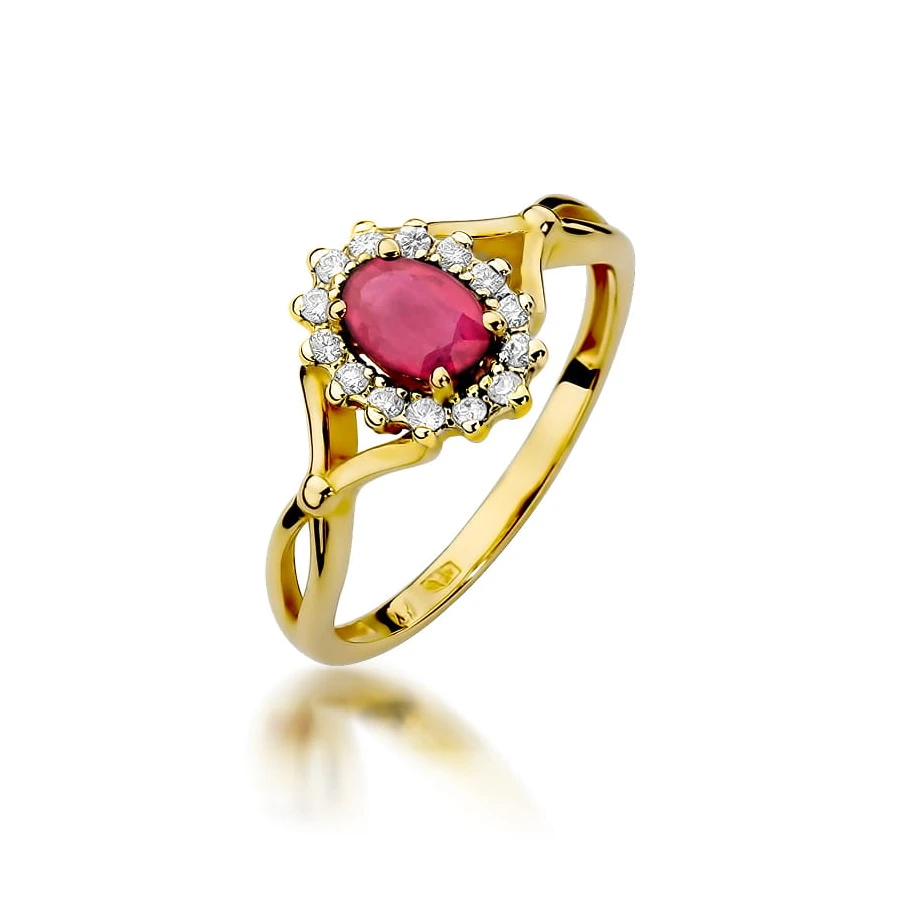 Gold Diamantring EY-182 Rubin | ergold