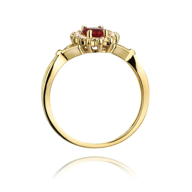Gold Ring 585 mit Diamant Rubin 0,60ct