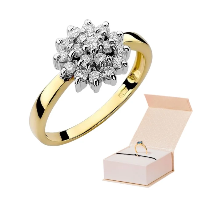 Gold Ring 585 mit Diamant Diamant Diamant 0.40ct