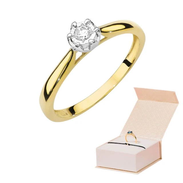 copy of Gold Ring 585 mit Diamant Diamant Diamant 0.10ct