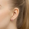 Złote kolczyki z diamentami 585 Rubin 0,60ct | ERgold