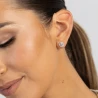 Złote kolczyki 585 z diamentami laboratoryjnymi 0,50ct VS2 F  | ERgold