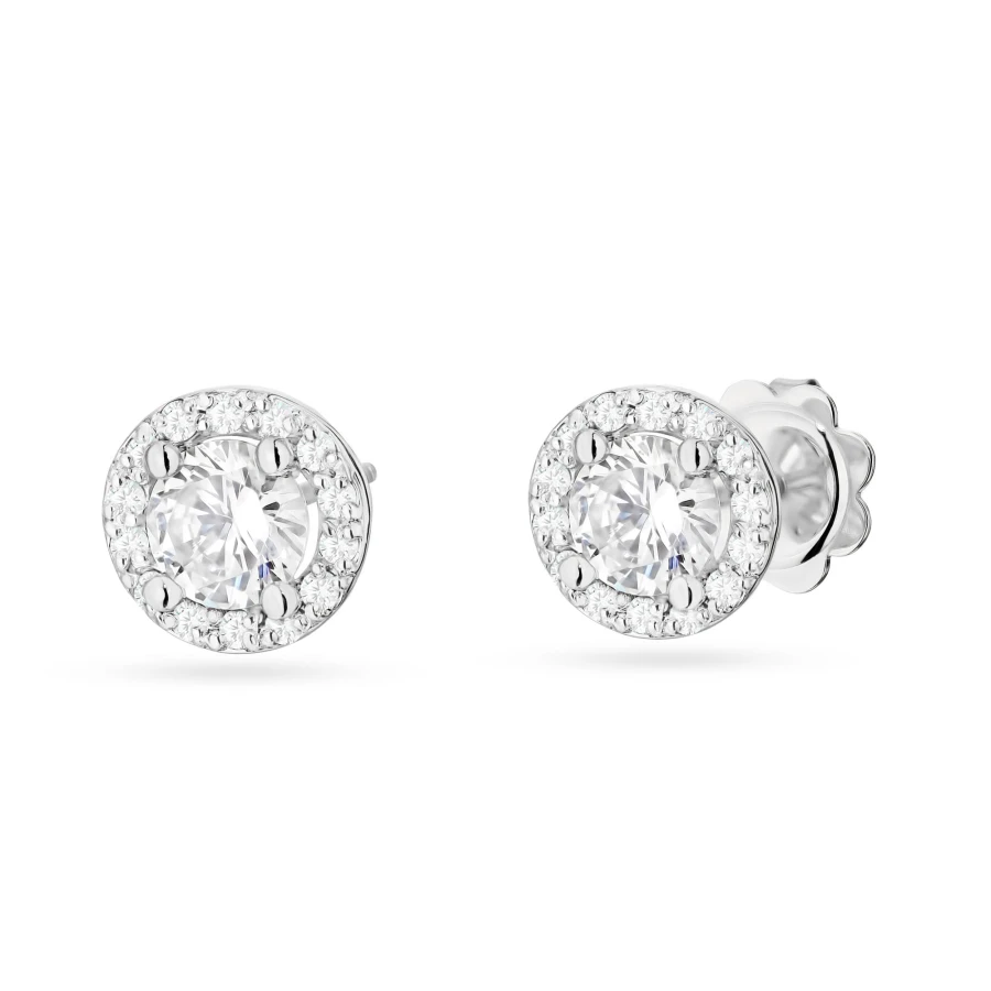 Złote kolczyki 585 z diamentami laboratoryjnymi 0,50ct VS2 F białe złoto  | ERgold