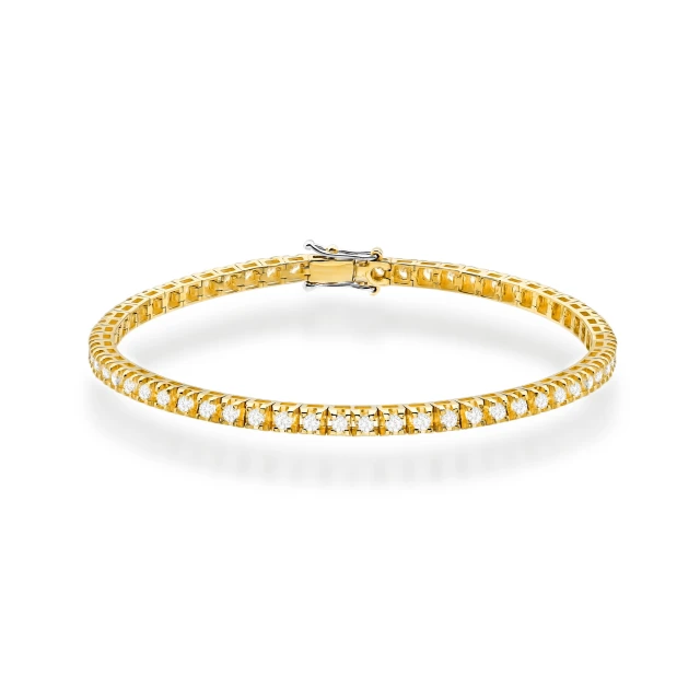 Złota bransoletka 585 z diamentami laboratoryjnymi 1,77ct VS2 F