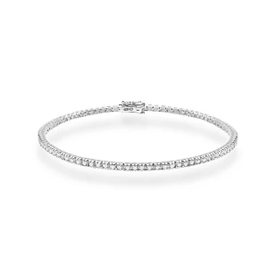 Złota bransoletka 585 z diamentami laboratoryjnymi 0,505ct VS2 F białe złoto  | ERgold