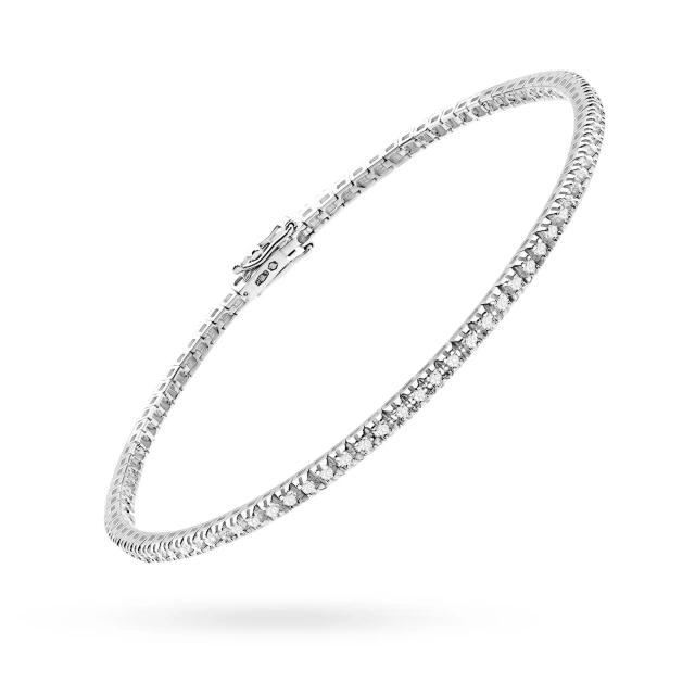 Złota bransoletka 585 z diamentami laboratoryjnymi 0,505ct VS2 F białe złoto