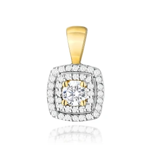 Złote zawieszka 585 z diamentami laboratoryjnymi 0,10ct VS2 F | ERgold
