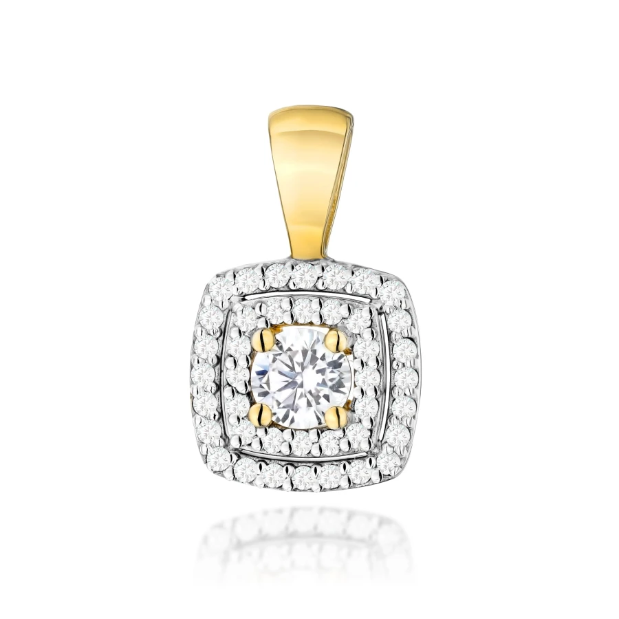 Złote zawieszka 585 z diamentami laboratoryjnymi 0,10ct VS2 F | ERgold