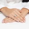 Złoty Pierścionek 585 z diamentami białe złoto Certyfikat 0,27ct | ERgold