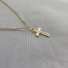 ⭐ Krzyżyk złoty zdobiony diamentowaniem ♥ Ergold