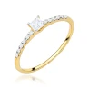 Złoty Pierścionek 585 z diamentami 0,15ct | ERgold