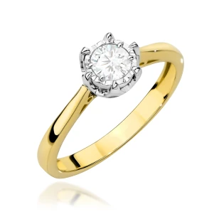 Złoty Pierścionek 585 diament 0,30ct | ERgold