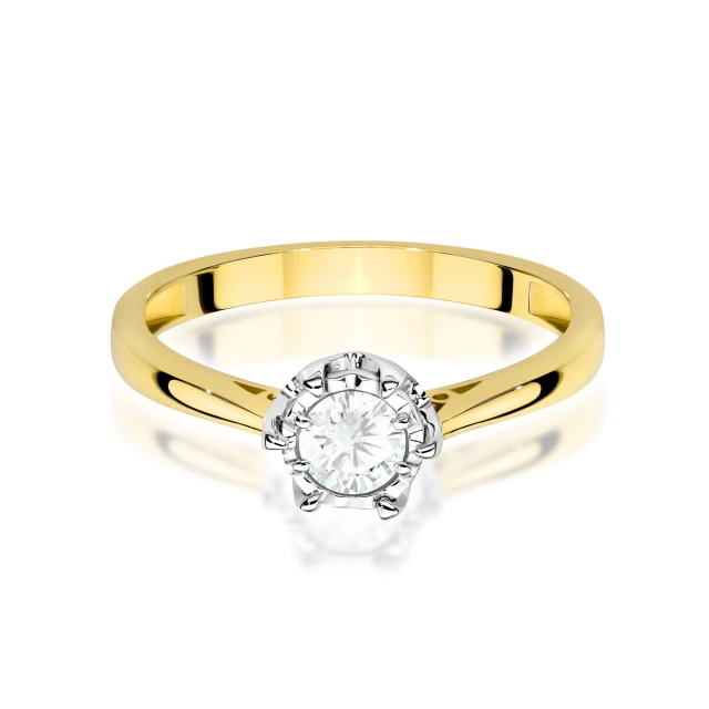 Złoty Pierścionek 585 diament 0,30ct