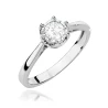 Złoty Pierścionek 585 diament 0,25ct białe złoto