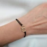 Vergoldetes Armband Schwarze Saite WHEELS SBZ28 | ergold