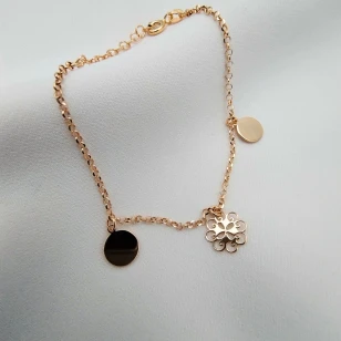 Vergoldetes Silberarmband mit Sb28z-Rädern| ergold