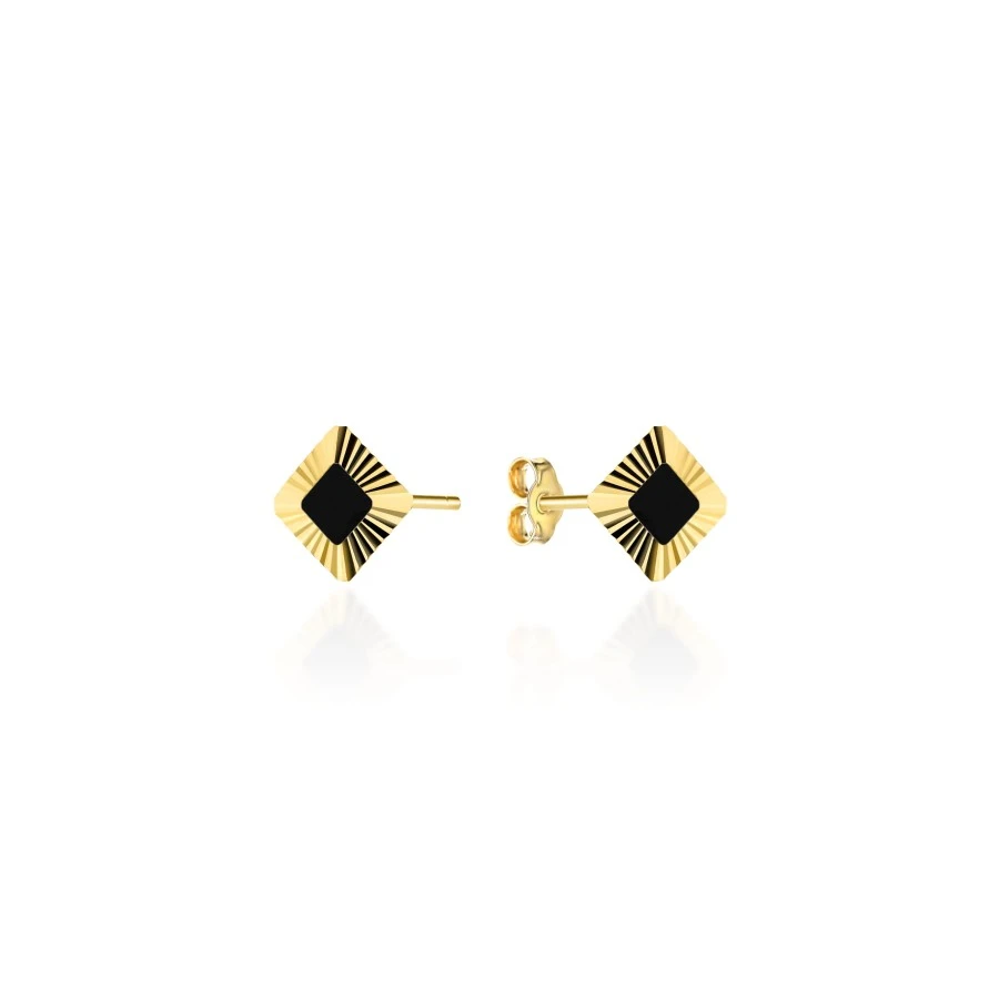 ⭐ Ohrringe Sechskant-Strasssteine an der Seite ♥ der Ergold
