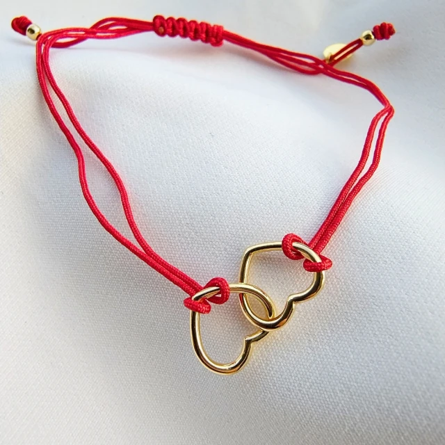 Vergoldetes Armband Red STRING HEART