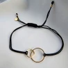 Vergoldetes Armband Schwarze Saite WHEELS SBZ33| ergold