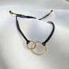 Vergoldetes Armband Schwarze Saite WHEELS SBZ33| ergold