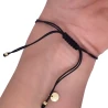 Vergoldetes Armband Schwarze Saite WHEELS SBZ33| ergold