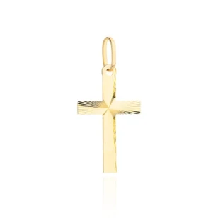 ⭐ Złoty krzyżyk diamentowany zawieszka pr. 585 ♥ Ergold
