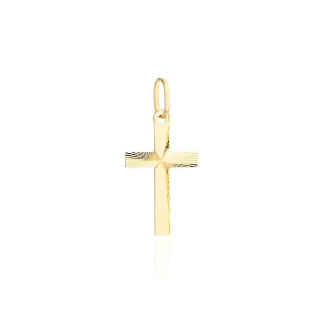 Złoty krzyżyk diamentowany zawieszka pr. 585