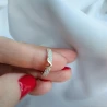 Nietypowy pierścionek z literą V próba 333 | ERgold