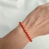 Bransoletka srebrna złocona diamentowana czerwony sznurek| ERgold
