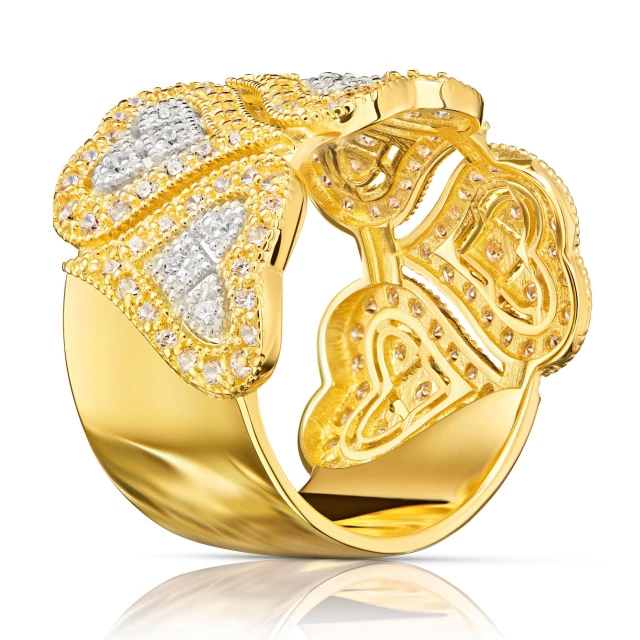 copy of GOLD HERZRING WEIßE STEINE 585