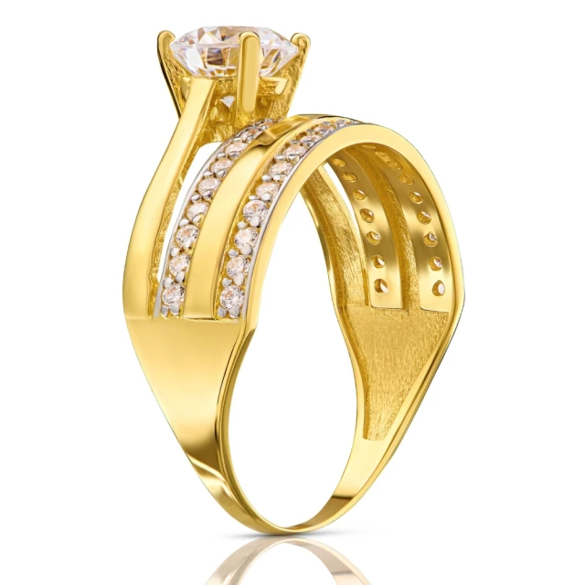 Goldring WHITE STONES 585