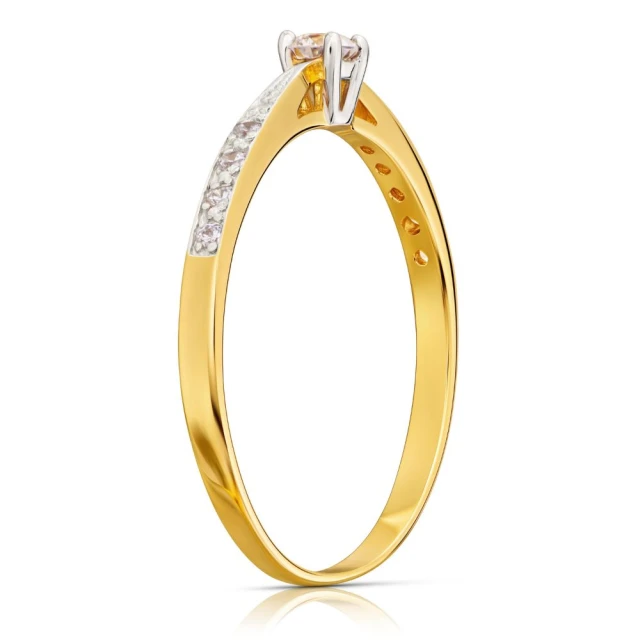 copy of GOLD RING mit Strasssteinen 585