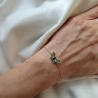 Pozłacana bransoletka  kolorowy MOTYL próba 925  | ERgold