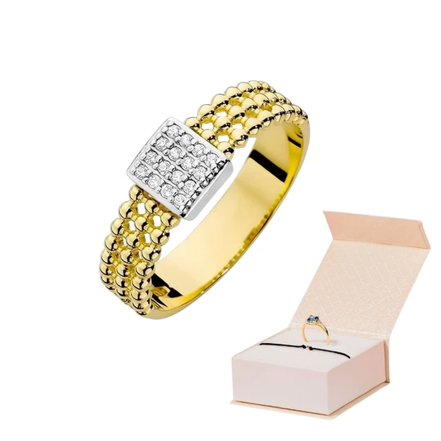 Gold Ring 585 mit Diamant Diamant Diamant 0.08ct