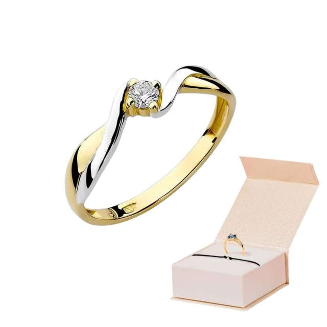 Gold Ring 585 mit Diamant Diamant Diamant 0.08ct