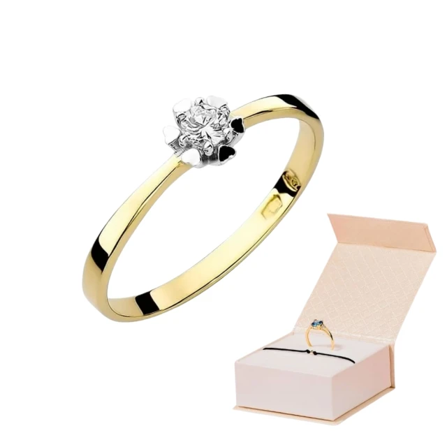 Gold Ring 585 mit Diamant Diamant Diamant 0.10ct