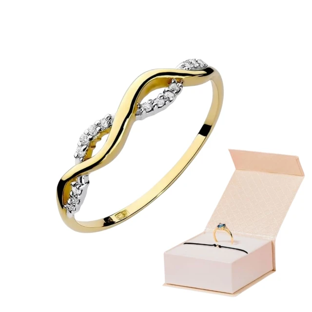 Gold Ring 585 mit Diamant Diamant Weiß 0.07ct